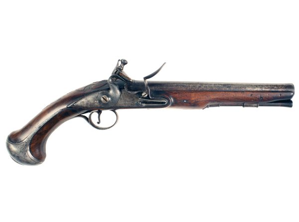 A Superb Steel Mounted Flintlock Holster Pistol by Richards.