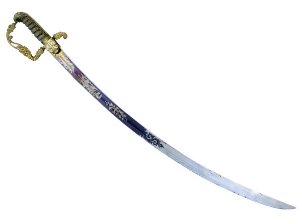 An Unusual Blue & Gilt Sword - Image 4