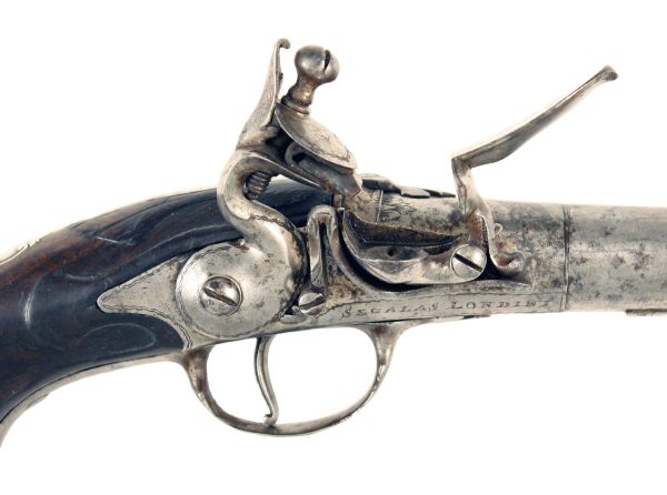 An Early Flintlock Queen Anne Pistol by Segalas - Image 2