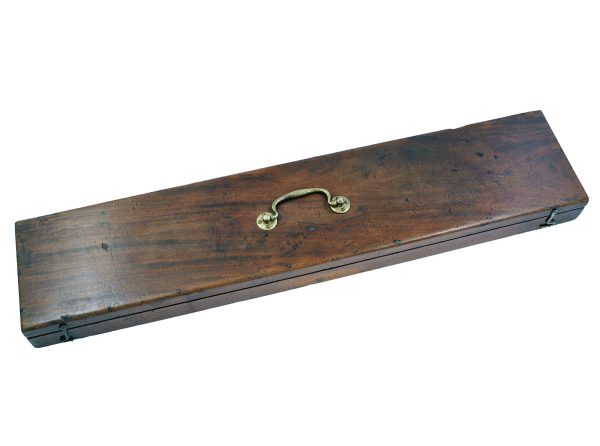 A Mahogany Gun Case for A Flintlock Fowler