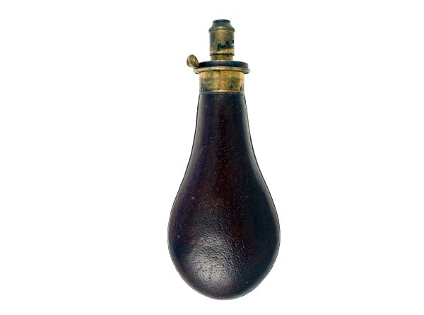 A Leather Covered Powder Flask - Image 3