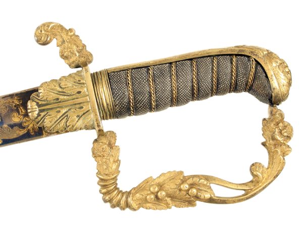 An Unusual Blue & Gilt Sword - Image 2