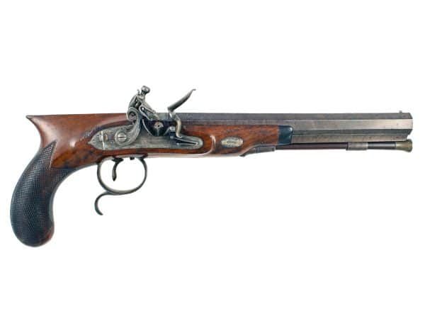 A Flintlock Duelling Pistol by Probin