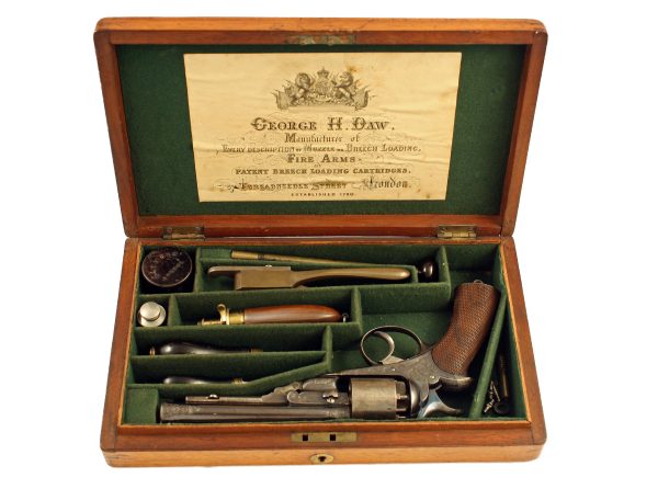 A Fine and Rare Cased 90 Bore Daw Revolver