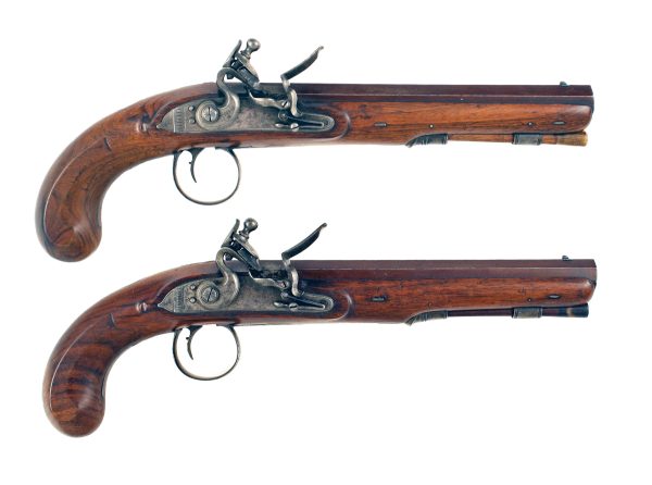 A Crisp Pair of Flintlock Officers Pistols