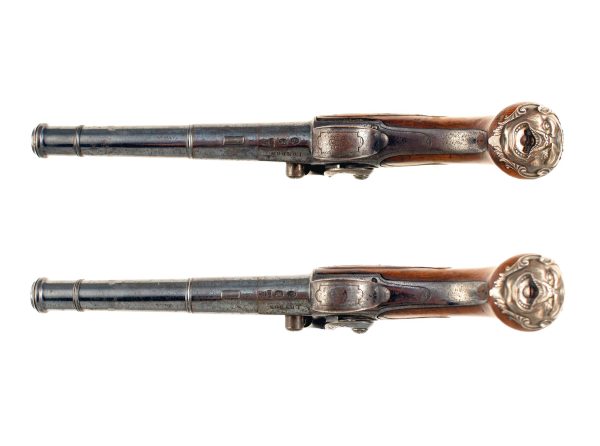 A Pair of Percussion Queen Anne Pistols by Stanton - Image 3