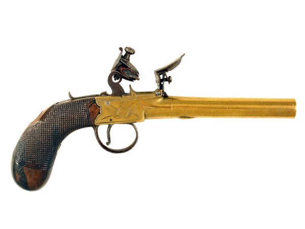 A Bras Framed Pocket Pistol