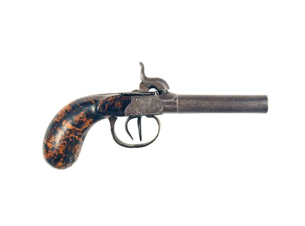 A Liege Proofed Double Barrelled Percussion Pistol