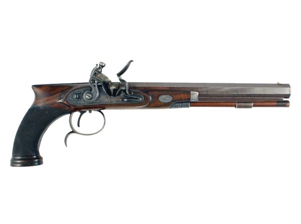 A Good Flintlock Duelling Pistol by H.W. Mortimer