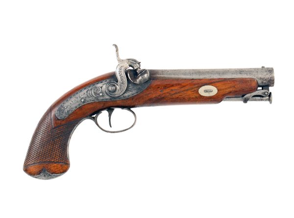 An Irish Percussion Back Action Pistol