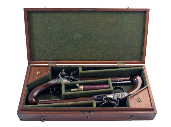 A Cased Pair of Flintlock Duelling Pistols