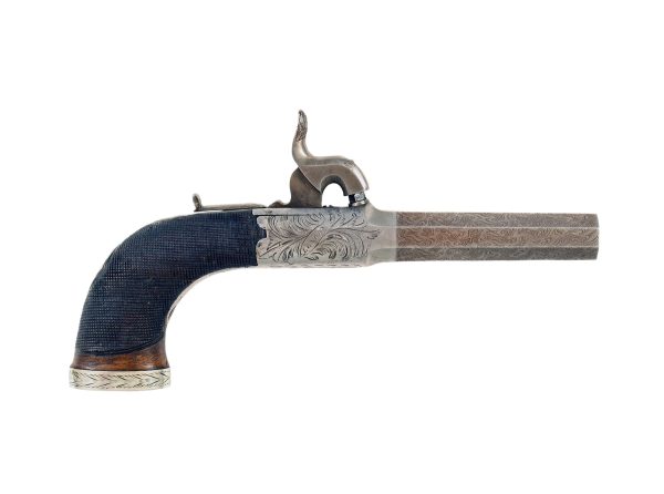A Percussion Box Lock Pistol by Clarke.
