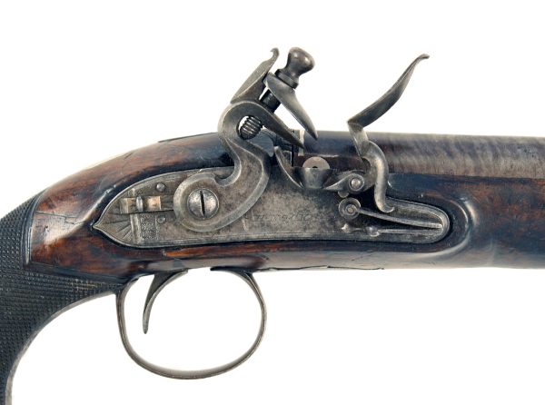 A Flintlock Officers Pistol by H. Nock, London. - Image 2