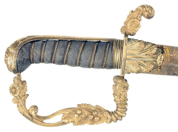 An Unusual Blue & Gilt Sword