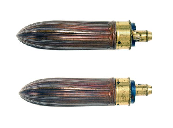 A Very Good Fluted Pistol Flask. - Image 3