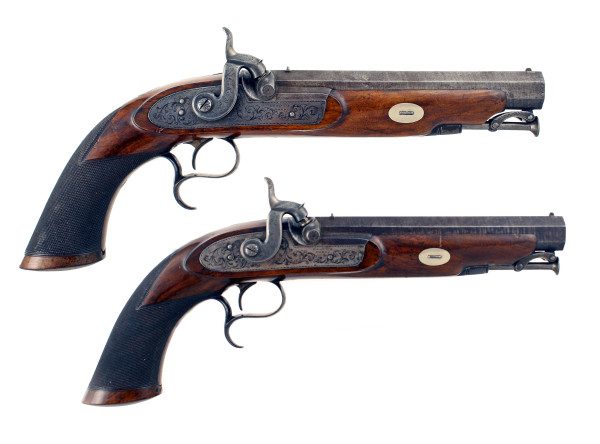 A Good Cased Pair of Percussion Belt Pistols by Brown & Rodda. - Image 3