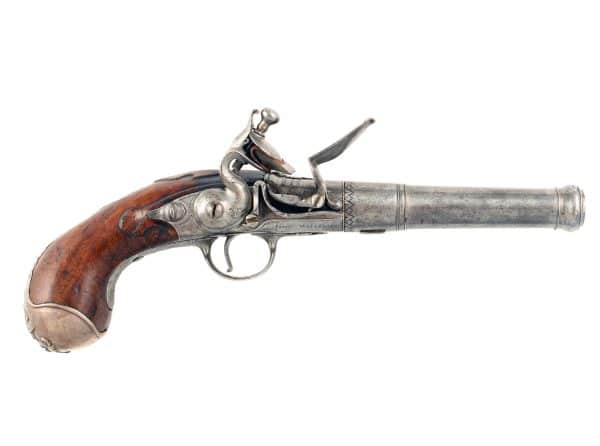 A Pair of Silver Mounted Flintlock Queen Anne Pistols by John Williams, Circa 1720. - Image 3