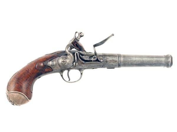 A Pair of Silver Mounted Flintlock Queen Anne Pistols by John Williams, Circa 1720. - Image 5