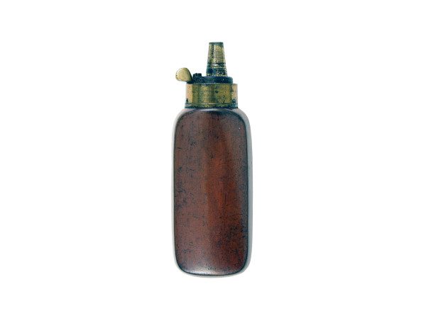 A Flat Sided Pistol Flask by Sykes.