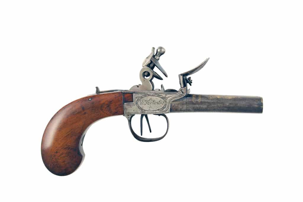 A French Double Barrel Flintlock Pistol - Image 3