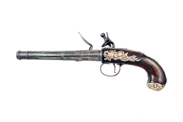 A Flintlock Queen Anne Pistol by Griffin & Tow. - Image 3