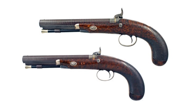 A Good Pair of Rifled Percussion Duelling Pistols - Image 4