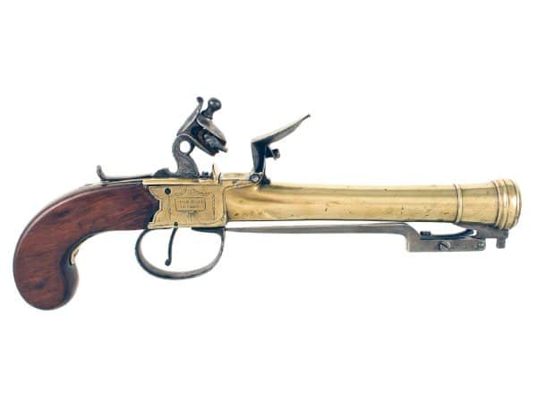 A Flintlock Blunderbuss Pistol by Nicholson