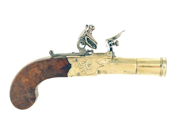 A Flintlock Blunderbuss Pistol.