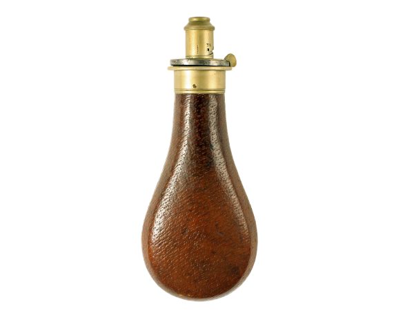 A Brown Leather Powder Flask