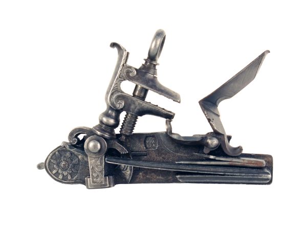 A Spanish Miquelet Lock Mechanism for a Sporting Gun.