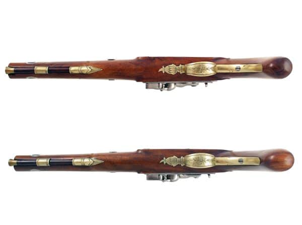 A Crisp Pair of Flintlock Officers Pistols by Phillips of London. - Image 2