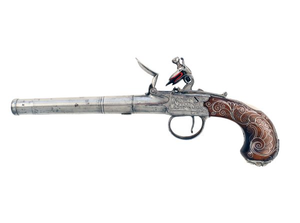 A Pair of Cannon Barrel Pistols by Perry of London. - Image 3