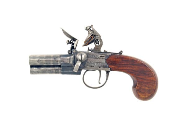 A 3 Barrel Flintlock Pocket Pistol by Innes of Edinburgh. - Image 2