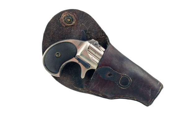 A Nickel Plated Remington Over & Under Derringer.