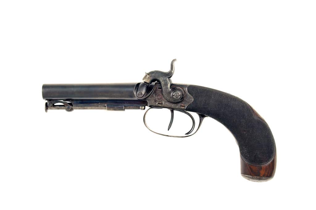 A Crisp Double Barrel Percussion Pistol by Wilkinson & Son, London. - Image 2