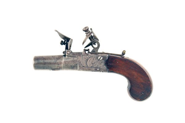 A Box Lock Flintlock Pocket Pistol by Nock - Image 2