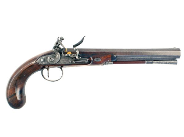 A Cased Pair of Flintlock Duelling Pistols by Wogdon & Barton of London. - Image 7