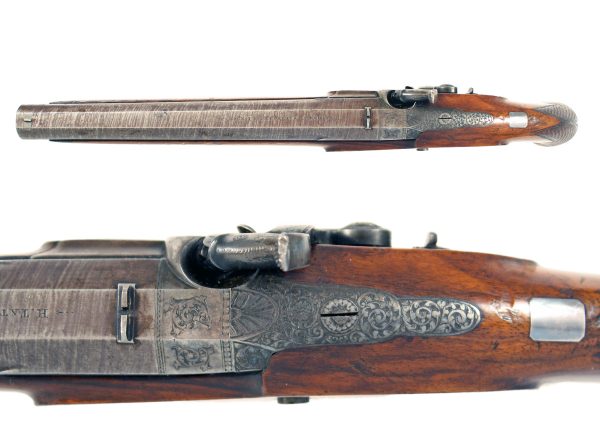 A Superb 10 Bore Percussion Officers Pistol by Tatham, London. - Image 4