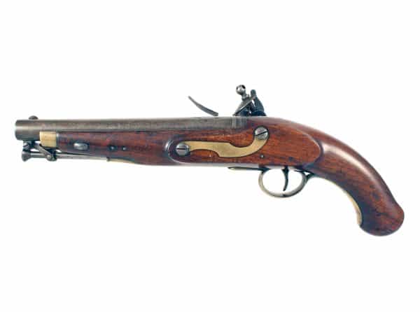 A Flintlock Officers Pistol by E. Baker of London. - Image 3