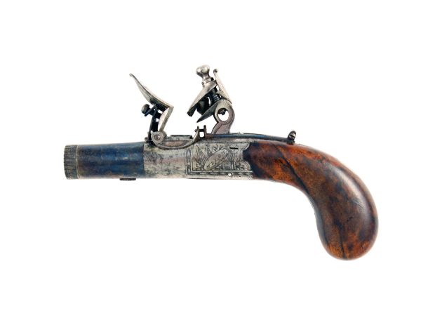 A Round Framed Flintlock Pocket Pistol by Welch of Banbury. - Image 2