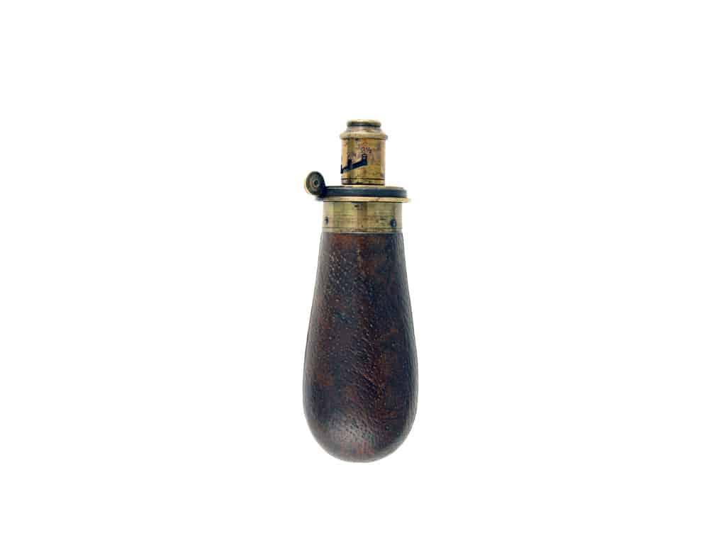 A Small Brown Leather Covered Flask. - Image 2