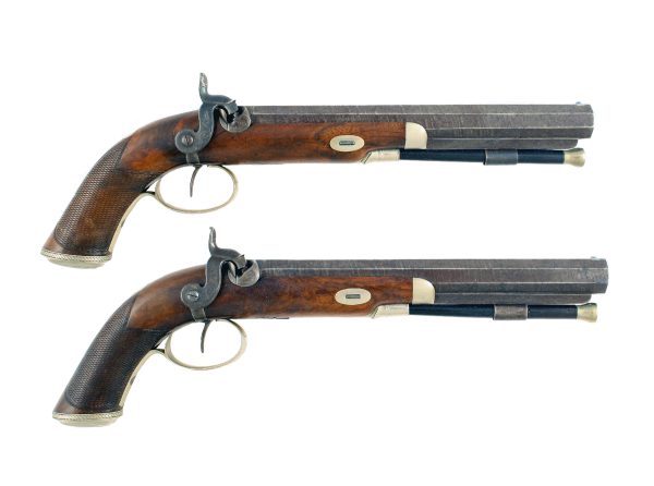 A Scarce and Unusual Pair of Coopers Patent Officers Pistols. - Image 7