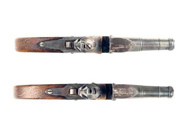 A Pair of Silver Inlaid Pistols - Image 3