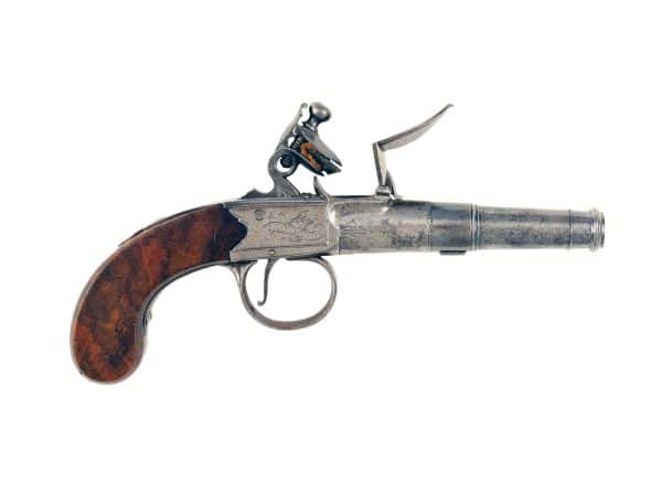 An Early Flintlock Pocket Pistol by Barbar.