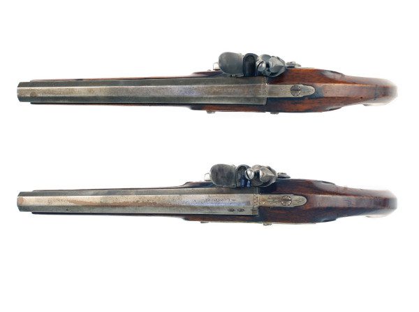 A Pair of Flintlock Officers Pistols marked Probin. - Image 4