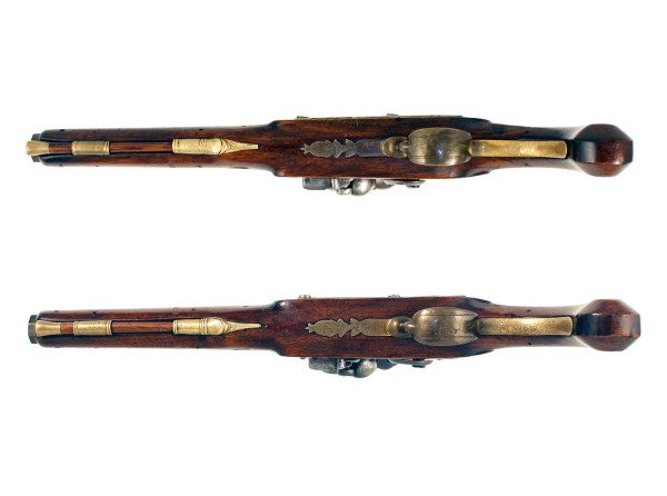 A Pair of Flintlock Officers Pistols marked Probin. - Image 2