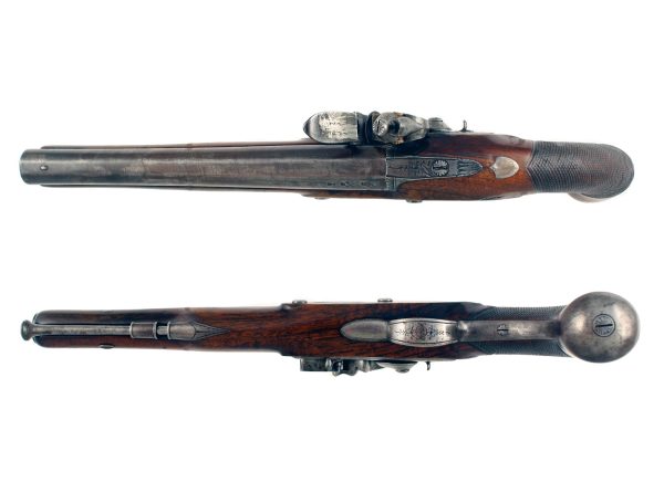 A 15 Bore Flintlock Officers Pistol by Whately. - Image 4